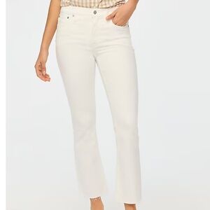 NWT J Crew Factory Mid-rise Flare Crop White Jeans Size 29